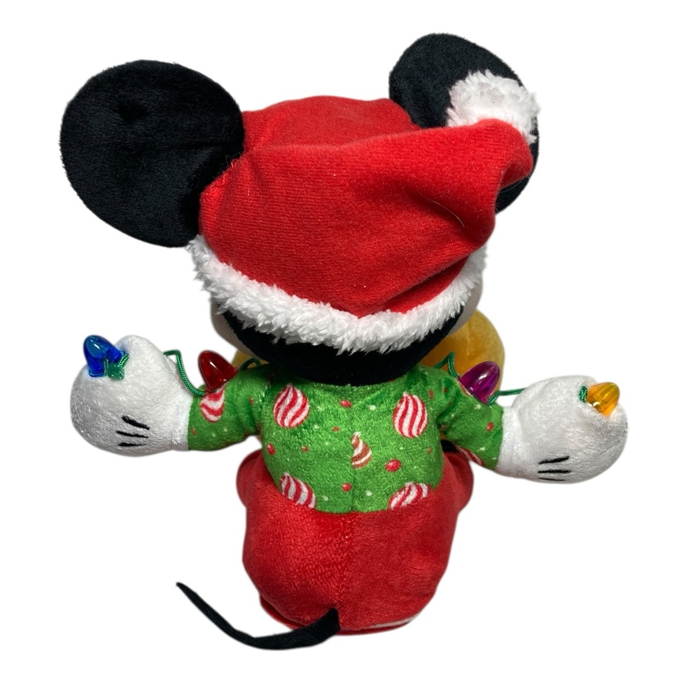 Disney Mickey Mouse Light Up Musical 10" Plush We Wish You Merry Christmas WORKS - Picture 6 of 12